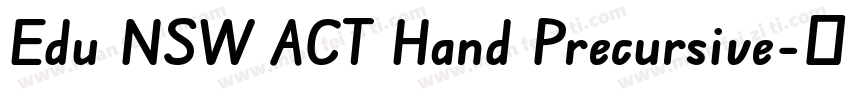 Edu NSW ACT Hand Precursive字体转换